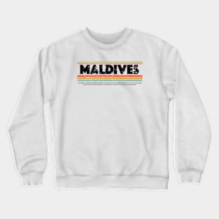 Maldives Island  gift  art 90s style retro vintage 80s Crewneck Sweatshirt